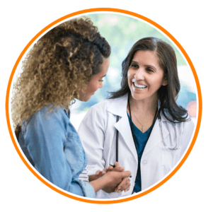 health-care-worker-talking-to-patient-image
